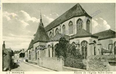 Carte postale ancienne Abside de l'Eglise Notre-Dame — Mamers (Sarthe)