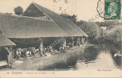 Carte postale ancienne Lavoirs sur la Dives — Mamers (Sarthe)