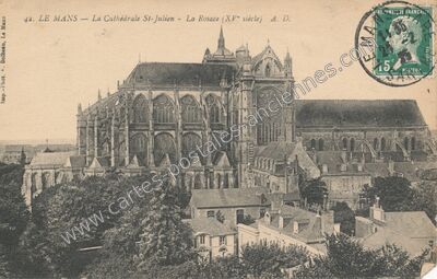 Carte postale ancienne Cathedrale du Mans — Le Mans (Sarthe)