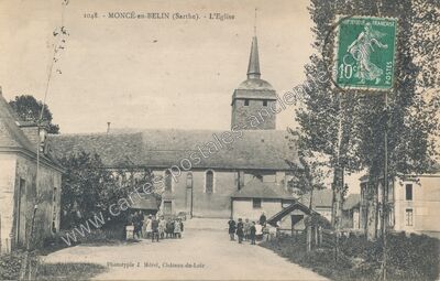 Carte postale ancienne L'Eglise — Moncé-en-Belin (Sarthe)