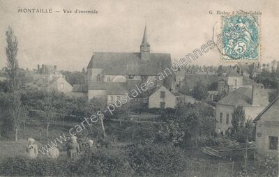 Carte postale ancienne Vue d'ensemble — Montaillé (Sarthe)