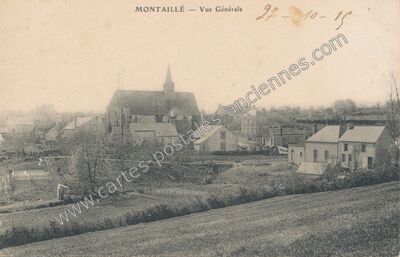 Carte postale ancienne Vue Générale — Montaillé (Sarthe)