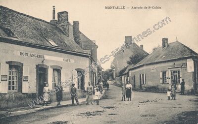 Carte postale ancienne Arrivée de St-Calais — Montaillé (Sarthe)