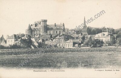 Carte postale ancienne Vue d'ensemble — Montmirail (Sarthe)