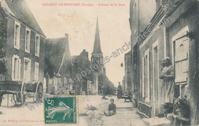 Carte postale ancienne Nogent-le-Bernard