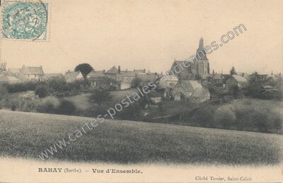 Carte postale ancienne Vue d'Ensemble — Rahay (Sarthe)