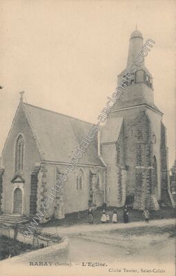Carte postale ancienne L'Eglise — Rahay (Sarthe)