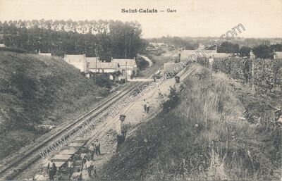 Carte postale ancienne Gare — Saint-Calais (Sarthe)