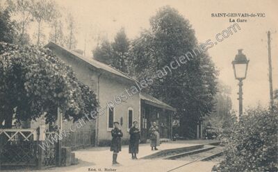 Carte postale ancienne La Gare — Saint-Gervais-de-Vic (Sarthe)