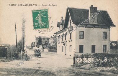 Carte postale ancienne Route de Bessé — Saint-Gervais-de-Vic (Sarthe)