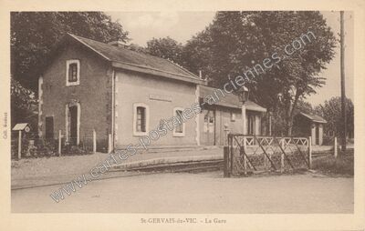 Carte postale ancienne La Gare — Saint-Gervais-de-Vic (Sarthe)
