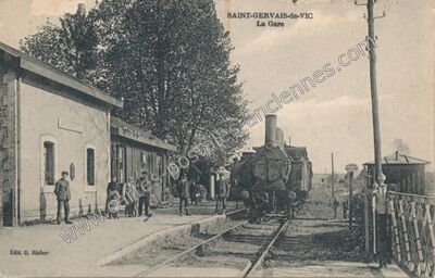 Carte postale ancienne La Gare — Saint-Gervais-de-Vic (Sarthe)