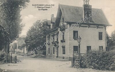 Carte postale ancienne Champ-Fleuri La Façade — Saint-Gervais-de-Vic (Sarthe)
