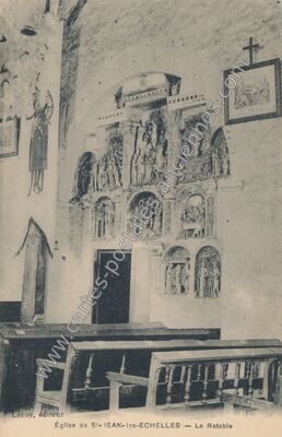 Carte postale ancienne Église de St-JEAN-les-ECHELLES — Le Retable — Saint-Jean-des-Échelles (Sarthe)