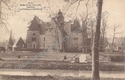Carte postale ancienne Le Château (côté Nord) — Semur-en-Vallon (Sarthe)
