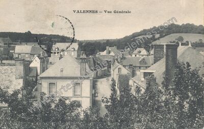 Carte postale ancienne Vue Générale — Valennes (Sarthe)