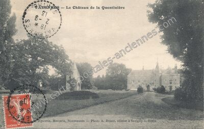 Carte postale ancienne Le Château de la Quentinière — Valennes (Sarthe)