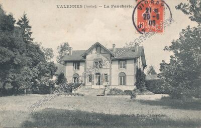 Carte postale ancienne La Faucherie — Valennes (Sarthe)