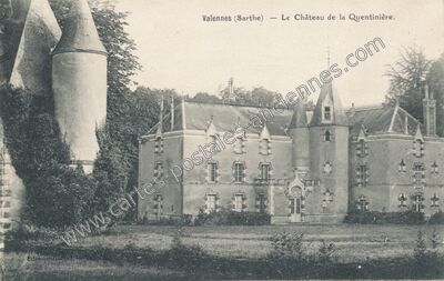 Carte postale ancienne Le Château de la Quentinière — Valennes (Sarthe)