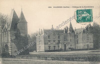 Carte postale ancienne Château de la Quentinière — Valennes (Sarthe)