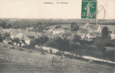 Carte postale ancienne Vue Générale — Valennes (Sarthe)
