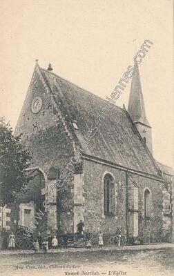 Carte postale ancienne L'Eglise — Vancé (Sarthe)