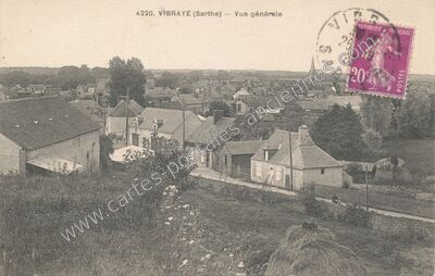 Carte postale ancienne Vue générale — Vibraye (Sarthe)