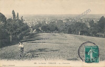 Carte postale ancienne La Sarthe. - Panorama — Vibraye (Sarthe)