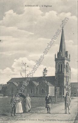 Carte postale ancienne L'Eglise — Vibraye (Sarthe)