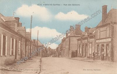 Carte postale ancienne Rue des Sablons — Vibraye (Sarthe)