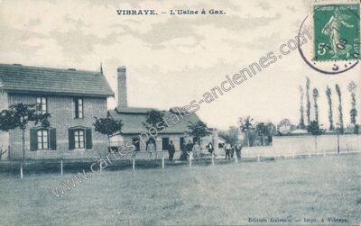 Carte postale ancienne L'Usine à Gaz — Vibraye (Sarthe)