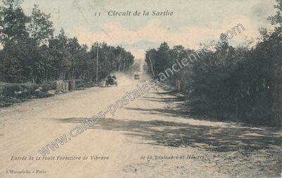 Carte postale ancienne Circuit de la Sarthe — Vibraye (Sarthe)