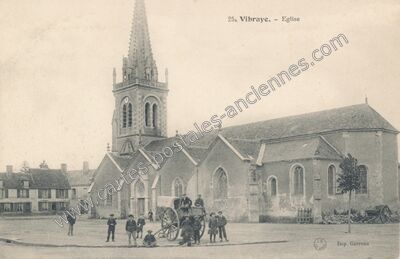 Carte postale ancienne Eglise — Vibraye (Sarthe)