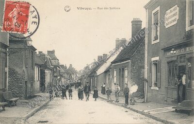 Carte postale ancienne Rue des Sablons — Vibraye (Sarthe)