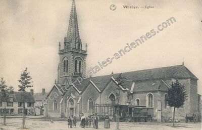 Carte postale ancienne Eglise — Vibraye (Sarthe)