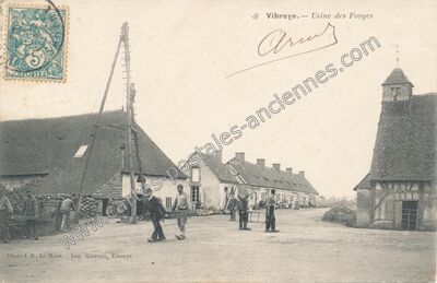 Carte postale ancienne Usine des Forges — Vibraye (Sarthe)