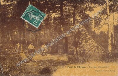 Carte postale ancienne Forêt de Vibraye. — Loge des Charbonniers — Vibraye (Sarthe)