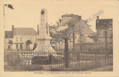 Carte postale ancienne Le Monument aux Morts de la Grande Guerre — Vibraye (Sarthe)