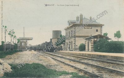 Carte postale ancienne La Gare (vue intérieure) — Vibraye (Sarthe)
