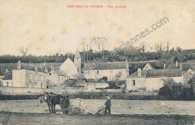 Carte postale ancienne Vue générale — Vouvray-sur-Huisne (Sarthe)