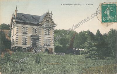 Carte postale ancienne La Source — Chahaignes (Sarthe)