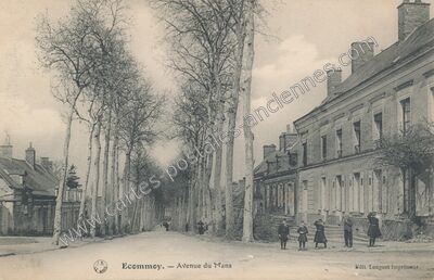 Carte postale ancienne Avenue du Mans — Écommoy (Sarthe)