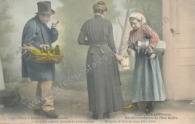 Carte postale ancienne Costumes Sarthois — Non Localisée (Sarthe)