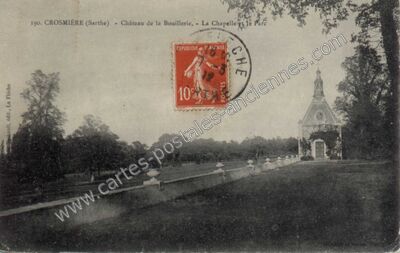 Carte postale ancienne Chateau de la Bouillerie — Crosmières (Sarthe)