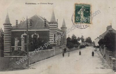 Carte postale ancienne Chateau Rouge — Écommoy (Sarthe)