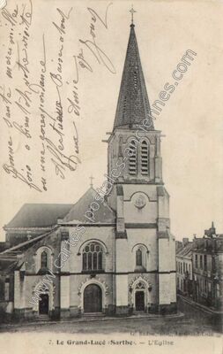 Carte postale ancienne L'Eglise — Le Grand-Lucé (Sarthe)