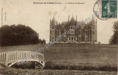 Carte postale ancienne Chateau de Resteau — Maigné (Sarthe)