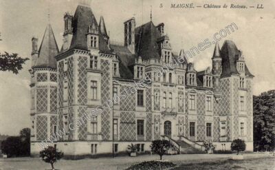 Carte postale ancienne Château de Resteau — Maigné (Sarthe)