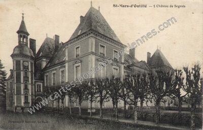Carte postale ancienne Chateau de Segrais — Saint-Mars-d'Outillé (Sarthe)