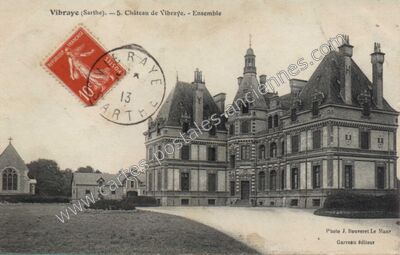 Carte postale ancienne Chateau de Vibraye — Vibraye (Sarthe)